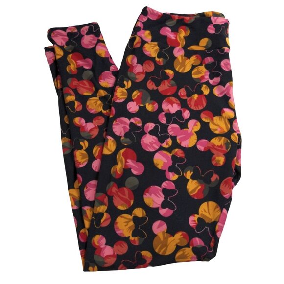 LuLaRoe Disney Mickey Minnie Mouse Leggings Women Tall & Curvy Stretchy Casual - Picture 1 of 6
